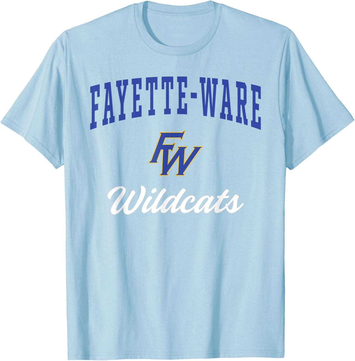 Fayette-Ware High School Wildcats T-Shirt - T-Shirt | Light Blue