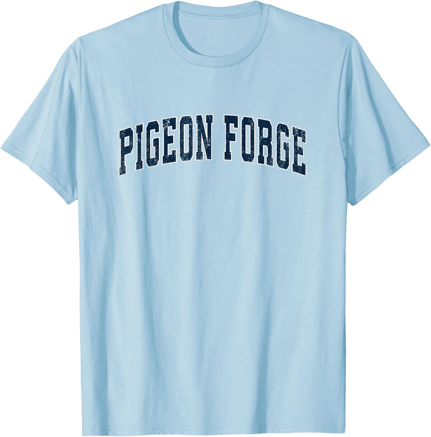 Pigeon Forge Tennessee TN Vintage Sports Design Navy Design T-Shirt - T-Shirt | Light Blue