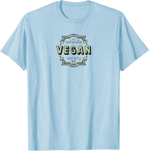Asheville Vegan Society Logo AVL AVS T-Shirt - T-Shirt | Light Blue