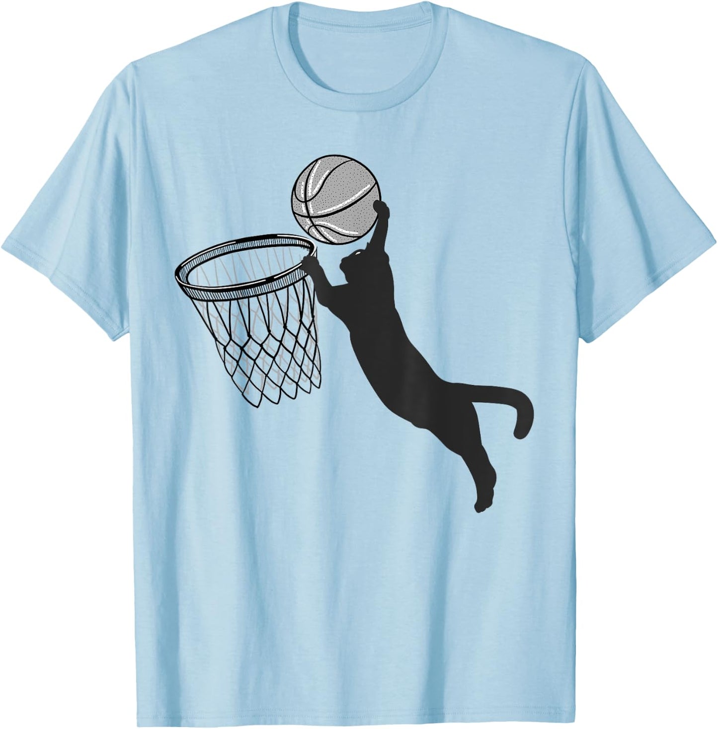 Cats Playing Basketball Cat Lover Men Women T-Shirt - T-Shirt | Light Blue