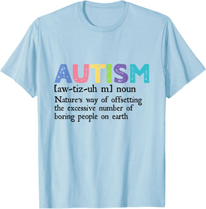 Autism Definition Autism Awareness Acceptance Gift T-Shirt - T-Shirt | Light Blue