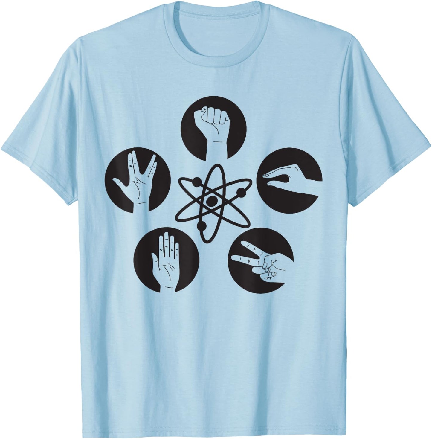 Big Bang Theory Logo Rock Lizard Spock T-Shirt - T-Shirt | Light Blue