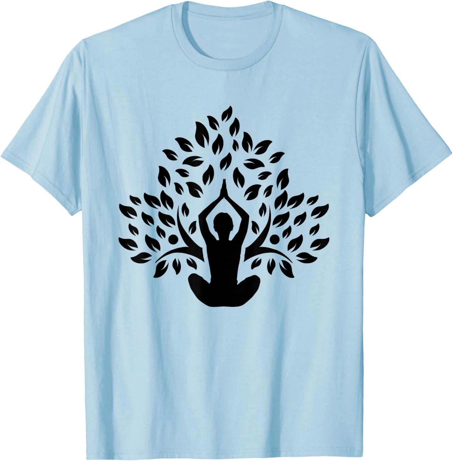 Yoga Pose Tree Meditation Yoga Lover Gift T-Shirt - T-Shirt | Light Blue