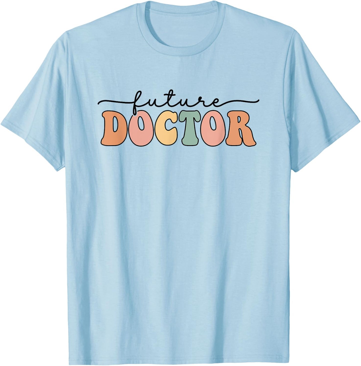 Retro Future Doctor Medical School For Medical Students T-Shirt - T-Shirt | Light Blue