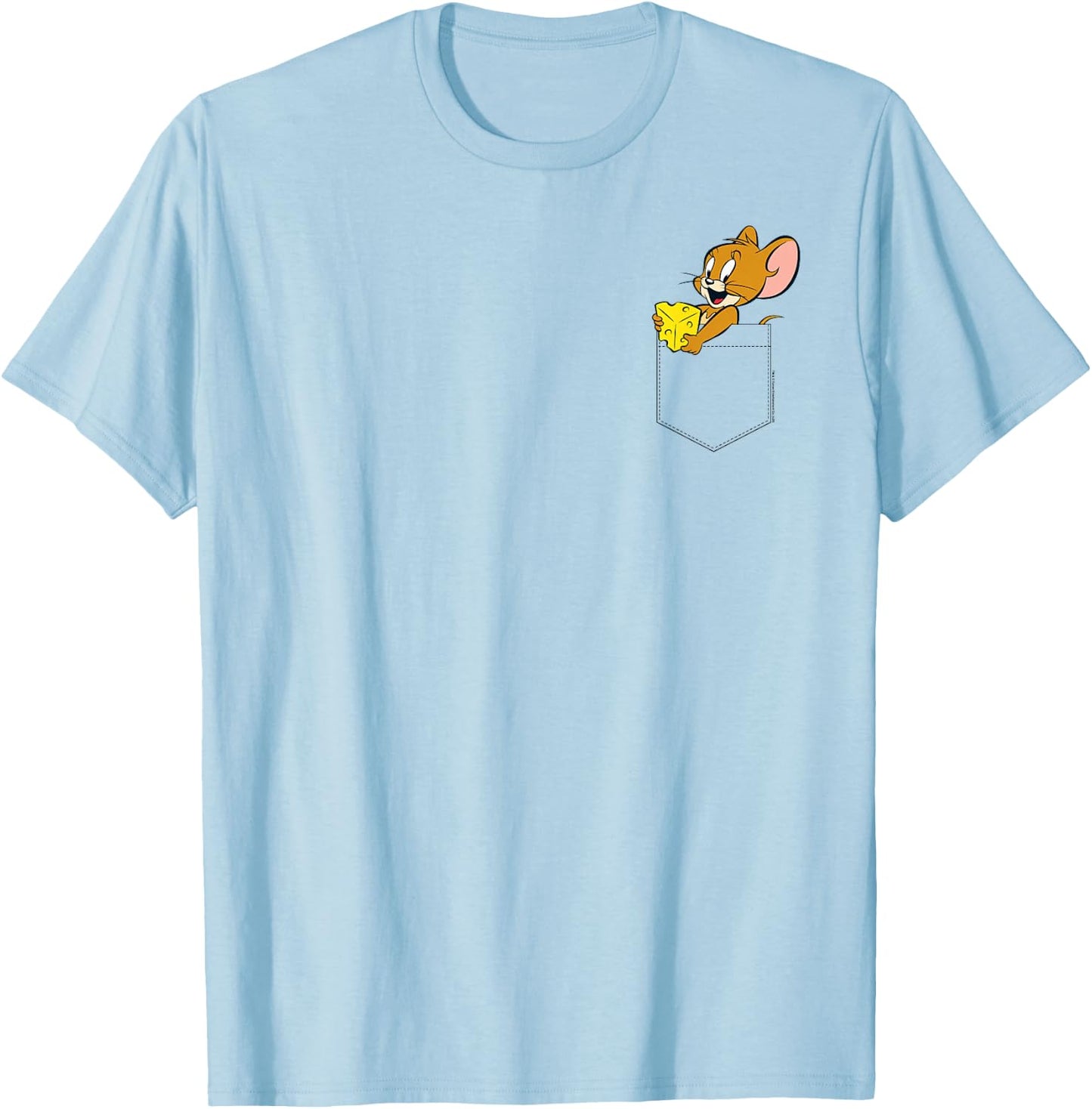 Tom and Jerry Faux Pocket Jerry T-Shirt - T-Shirt | Light Blue
