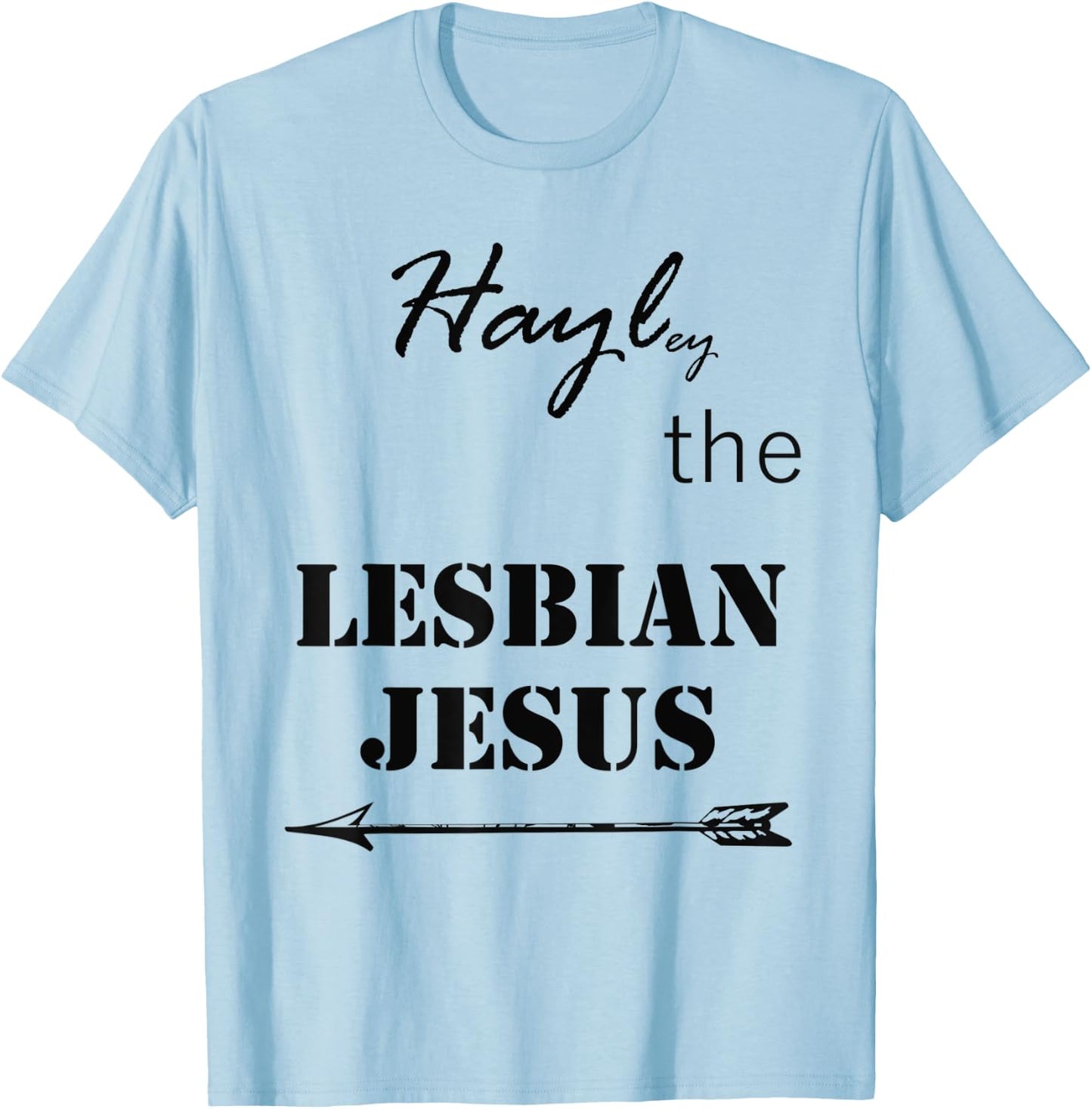 Hayley Merch - The Lesbian Jesus T-Shirt - T-Shirt | Light Blue