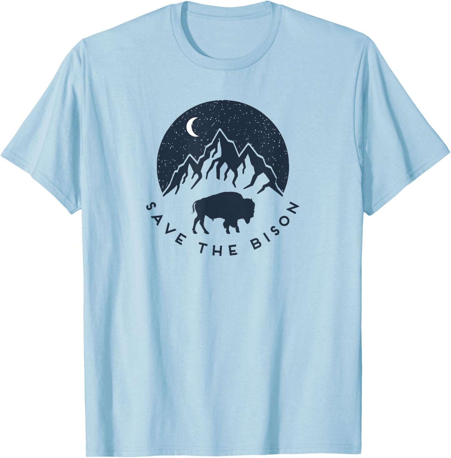 Save The Bison T-Shirt - T-Shirt | Light Blue
