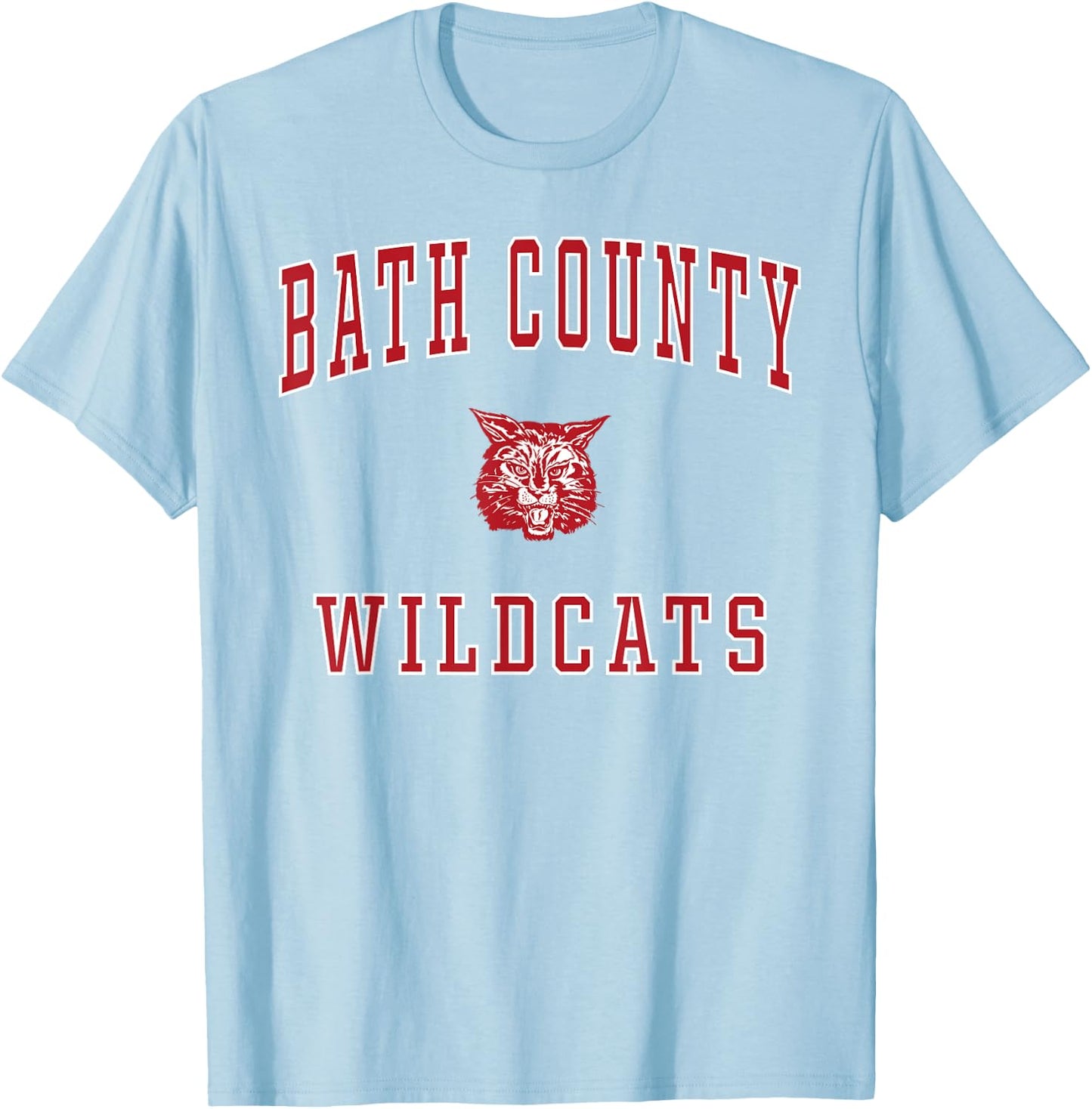 Bath County High School Wildcats T-Shirt - T-Shirt | Light Blue