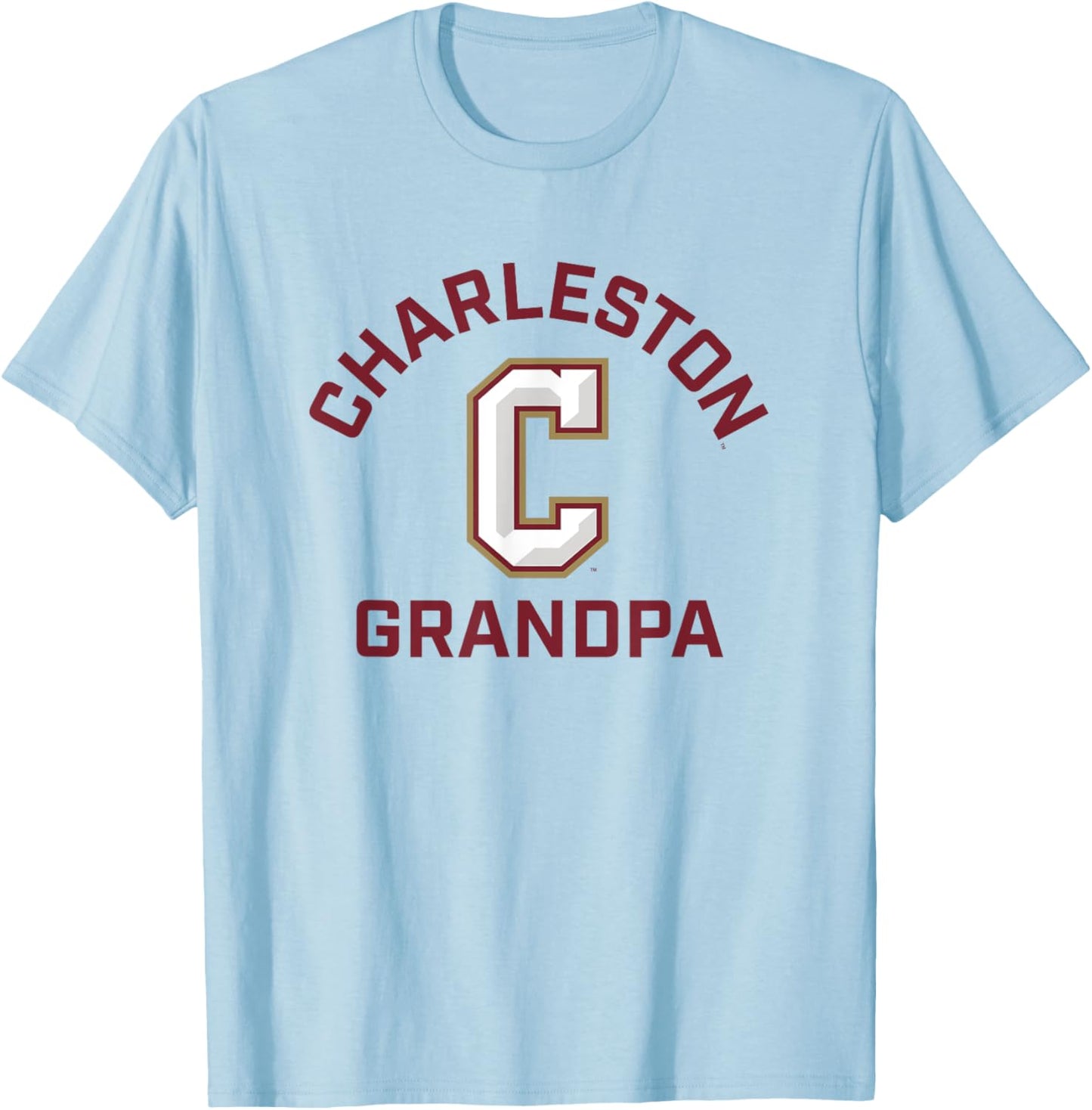 College of Charleston Cougars Arched Grandpa T-Shirt - T-Shirt | Light Blue