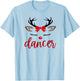 Christmas Girl Reindeer Family Dancer T-Shirt - T-Shirt | Light Blue