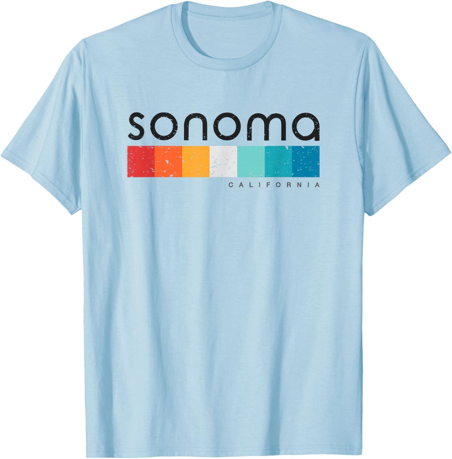 Sonoma California CA USA Retro Design T-Shirt - T-Shirt | Light Blue