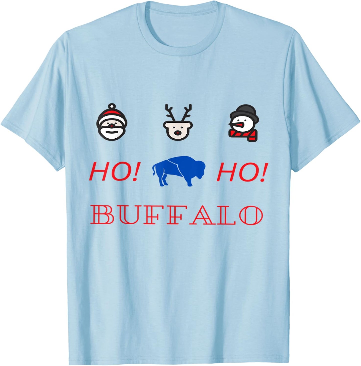 Buffalo Christmas T-Shirt - T-Shirt | Light Blue