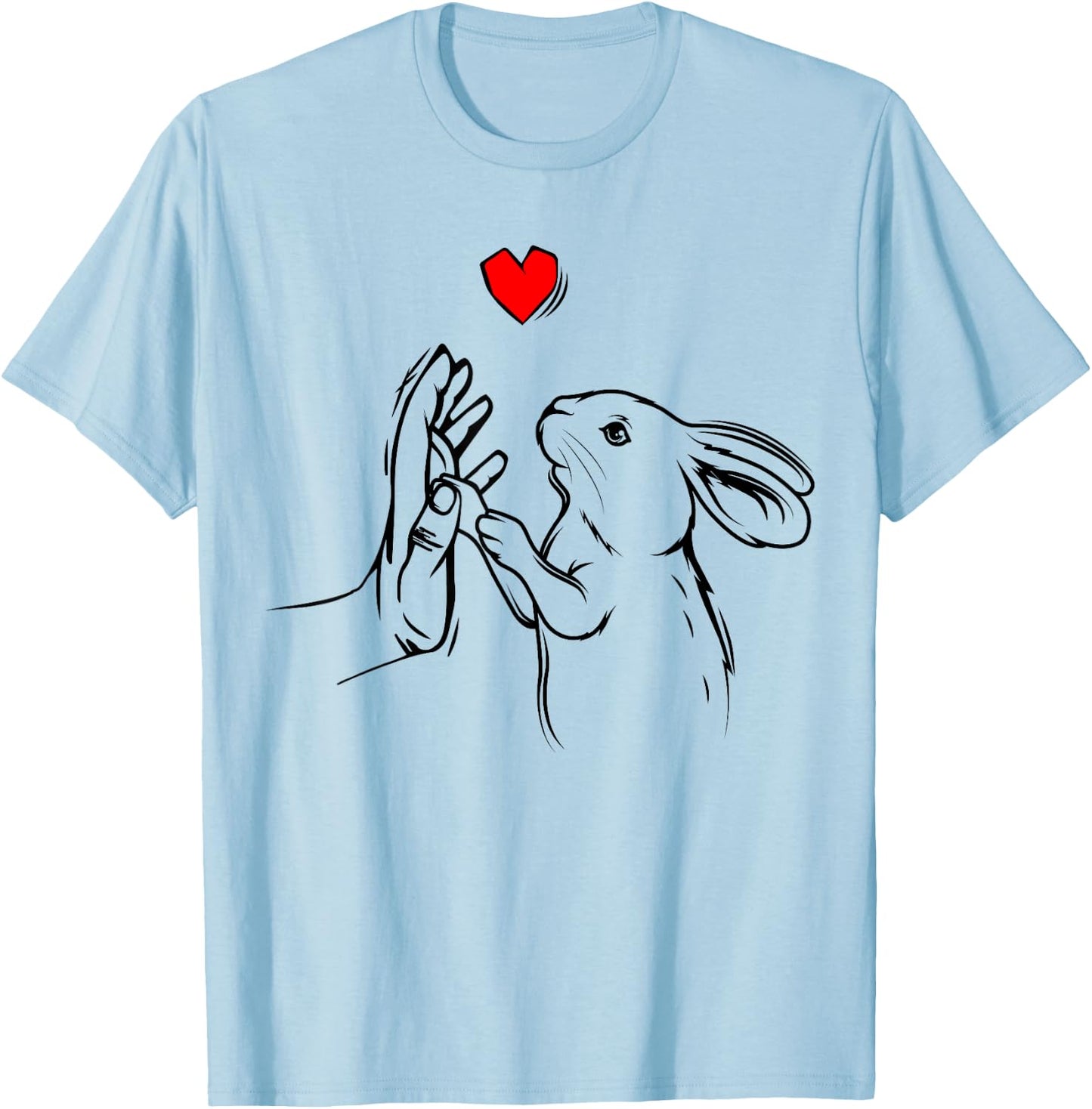 Rabbit Love Bunny Girls T-Shirt - T-Shirt | Light Blue