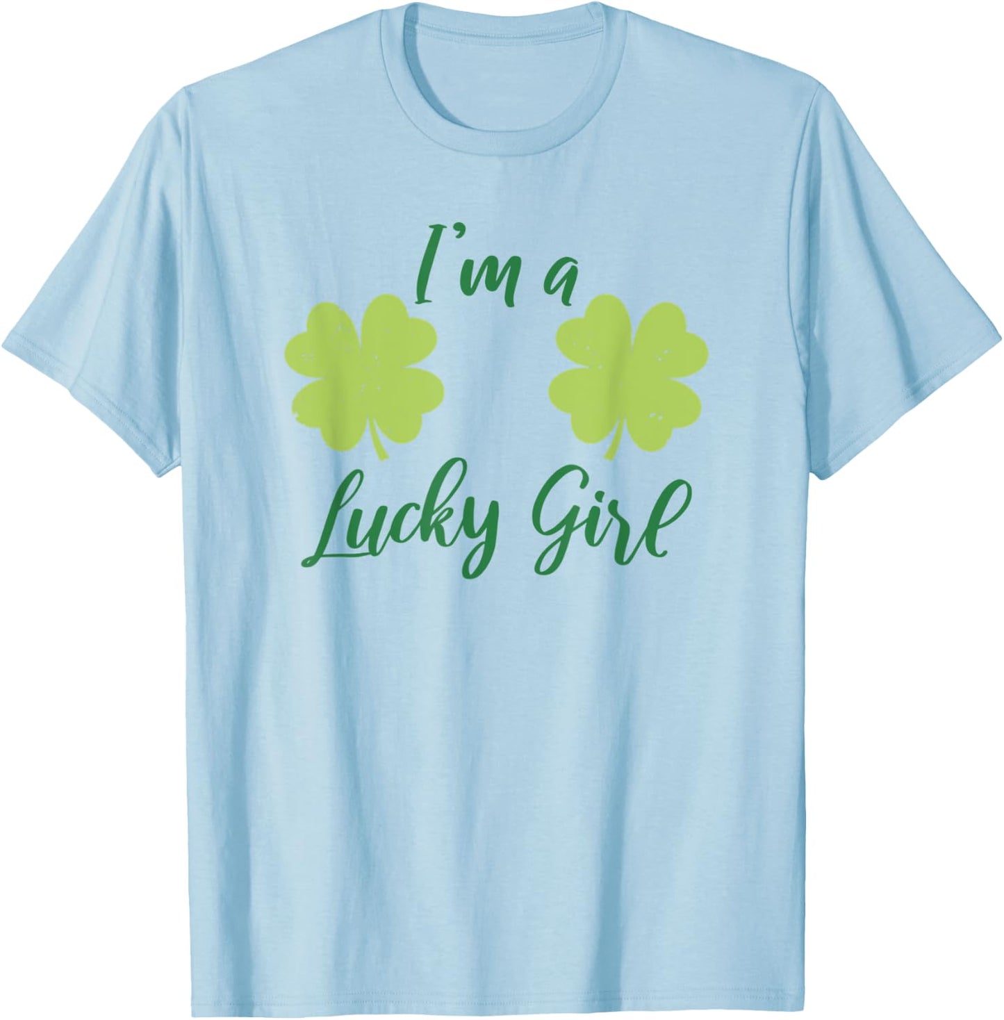 Sexy Shamrock Boobs - St Patricks Day Four Leaf Clover T-Shirt - T-Shirt | Light Blue