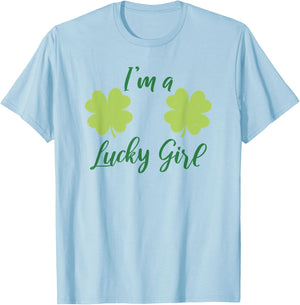 Sexy Shamrock Boobs - St Patricks Day Four Leaf Clover T-Shirt - T-Shirt | Light Blue