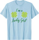 Sexy Shamrock Boobs - St Patricks Day Four Leaf Clover T-Shirt - T-Shirt | Light Blue