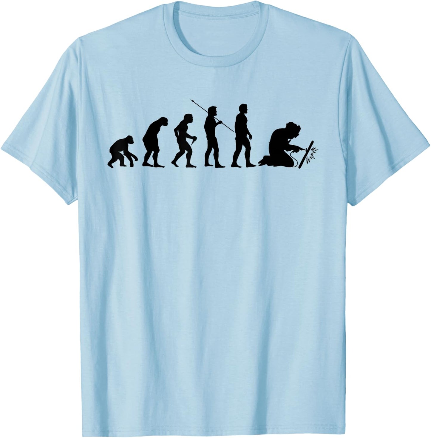 Welder Evolution Craftsman Welding Profession Gift T-Shirt - T-Shirt | Light Blue