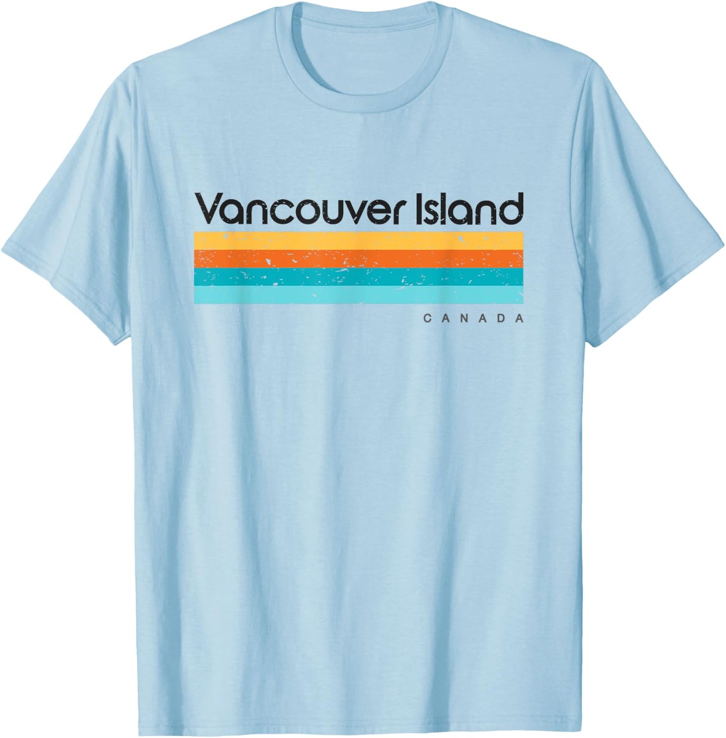 Vintage Vancouver Island Canada Retro Design T-Shirt - T-Shirt | Light Blue