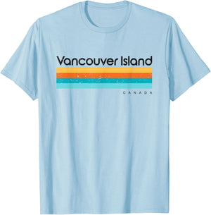 Vintage Vancouver Island Canada Retro Design T-Shirt - T-Shirt | Light Blue