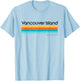 Vintage Vancouver Island Canada Retro Design T-Shirt - T-Shirt | Light Blue
