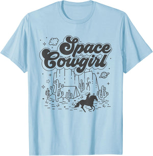 Space Cowgirls Shirt Bachelorette Party Rodeo Girls Women T-Shirt - T-Shirt | Light Blue
