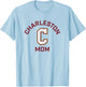 College of Charleston Cougars Arched Mom T-Shirt - T-Shirt | Light Blue