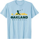 Oakland Baseball Vintage Minimalist Retro Baseball Lover T-Shirt - T-Shirt | Light Blue