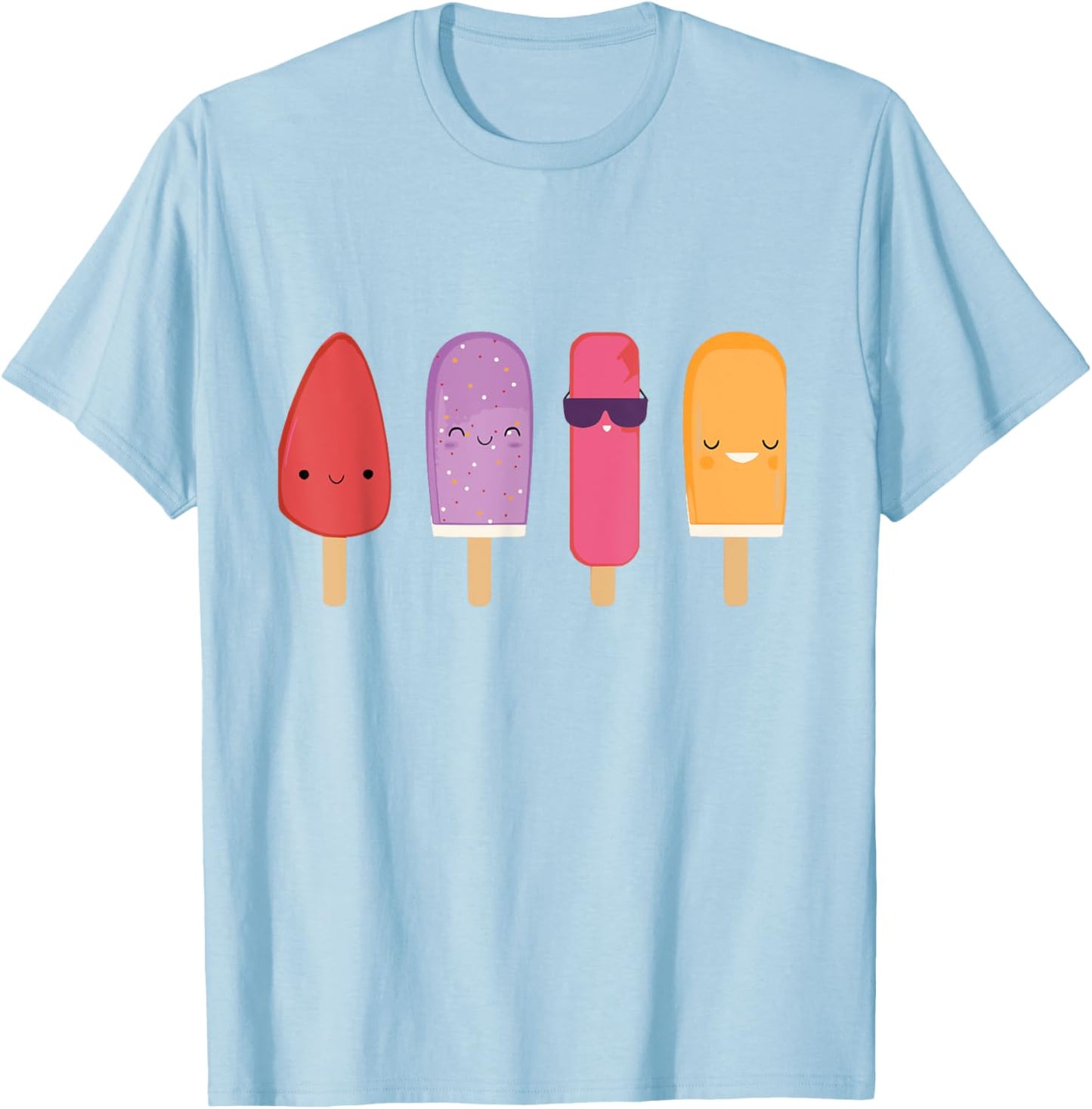 Funny Popsicle Summer Popsicle T-Shirt - T-Shirt | Light Blue