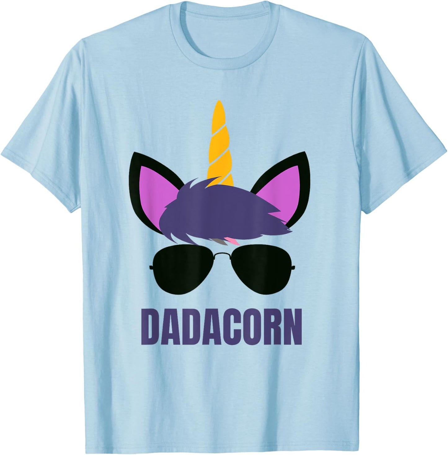 Dadacorn Unicorn Dad Shirt Daddycorn Father Unicorn Daddy T-Shirt - T-Shirt | Light Blue