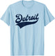 Detroit - Athletic Throwback Design - Classic T-Shirt - T-Shirt | Light Blue