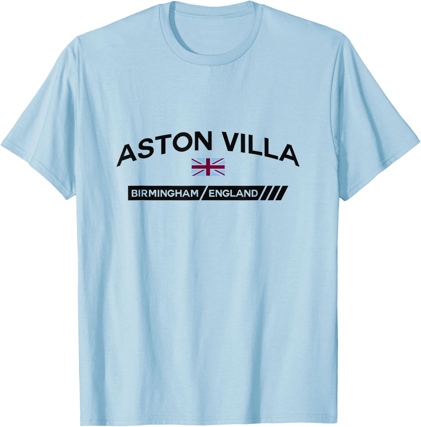 Aston Villa Town of Birmingham, England UK T-Shirt - T-Shirt | Light Blue