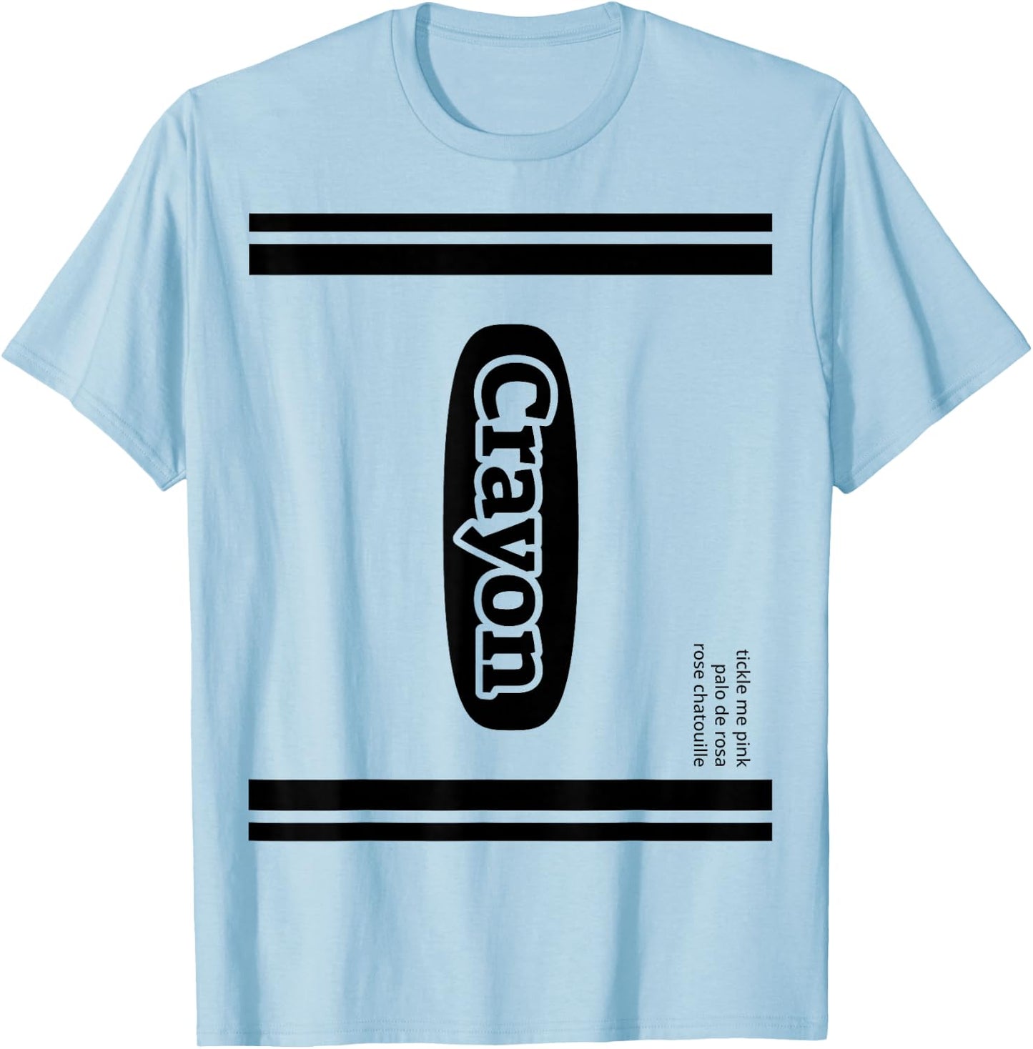 Crayon Tickle Me Pink Group Costume T-Shirt - T-Shirt | Light Blue