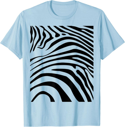 Zebra Print Simple Halloween Costume Gift T-Shirt - T-Shirt | Light Blue