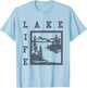 Lake Life Lake Shirt Lakehouse Vacation Boating Lake Bum T-Shirt - T-Shirt | Light Blue