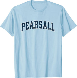 Pearsall Texas TX Vintage Sports Design Navy Design T-Shirt - T-Shirt | Light Blue