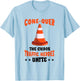 Conquer The Chaos Funny Halloween Costume Traffic Cone T-Shirt - T-Shirt | Light Blue