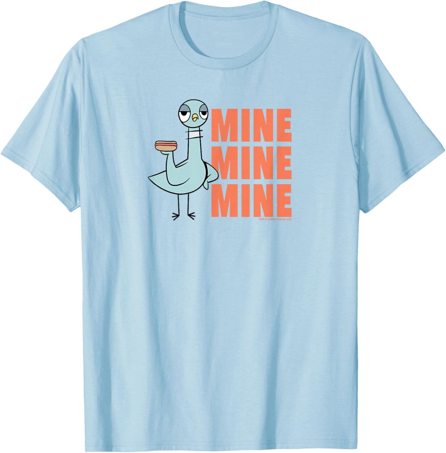 The Pigeon Hot Dogs T-Shirt - T-Shirt | Light Blue