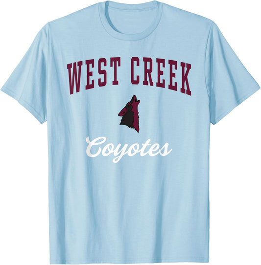 West Creek High School Coyotes T-Shirt - T-Shirt | Light Blue
