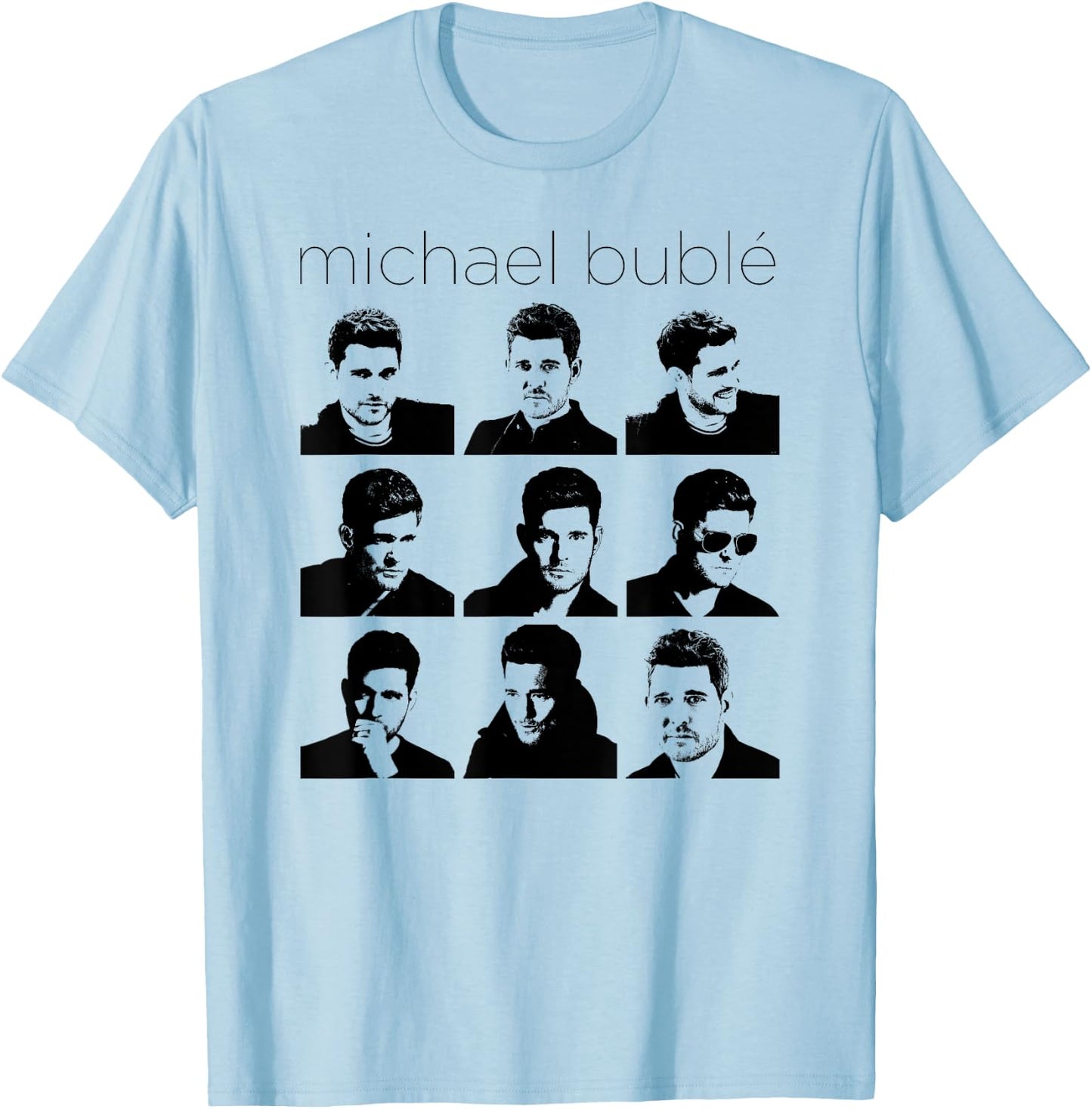 Michael Bublé Faces of Bublé T-Shirt - T-Shirt | Light Blue