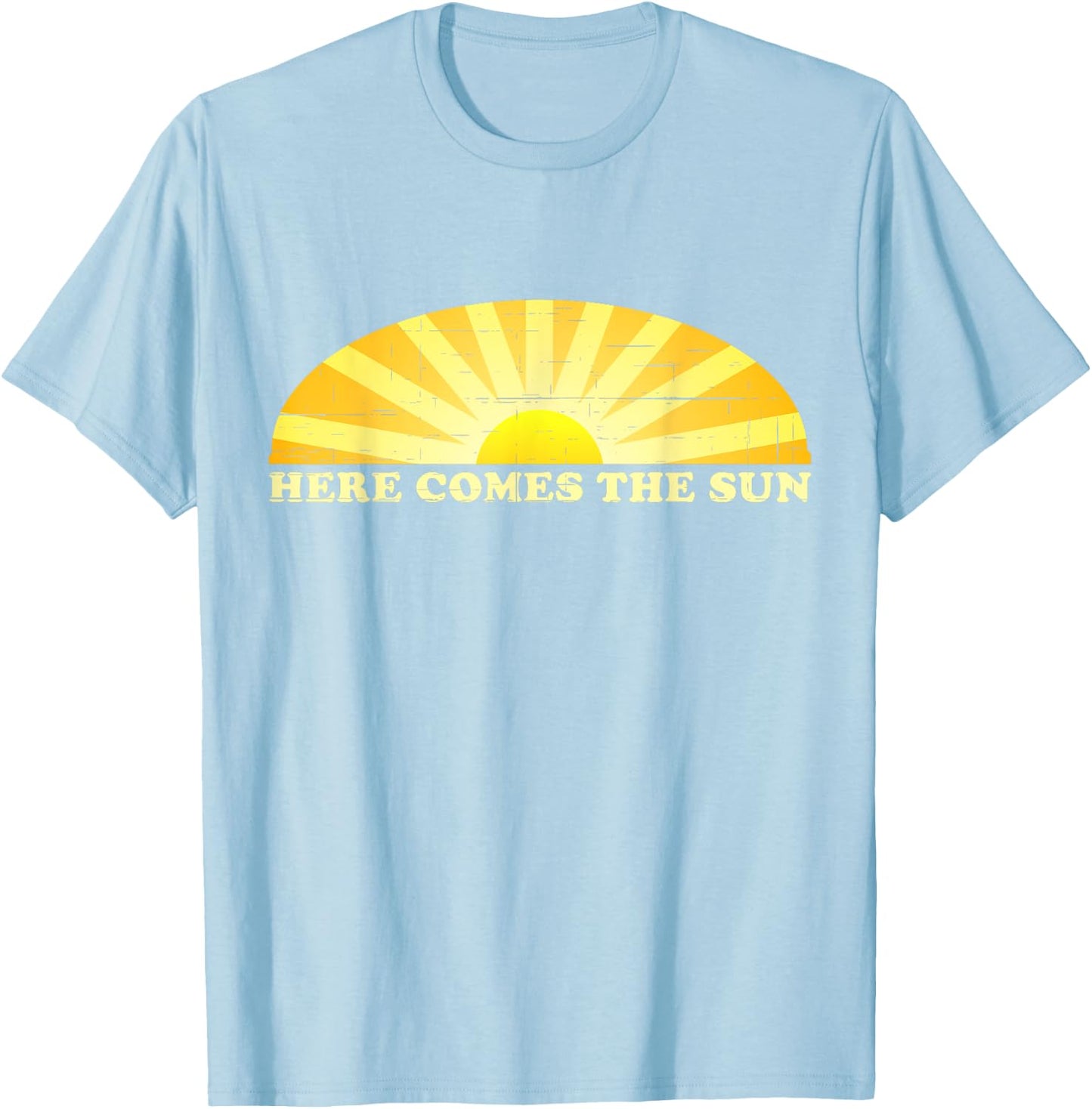 Here Comes The Sun Cute Sunshine Beach Summer Teacher Women T-Shirt - T-Shirt | Light Blue