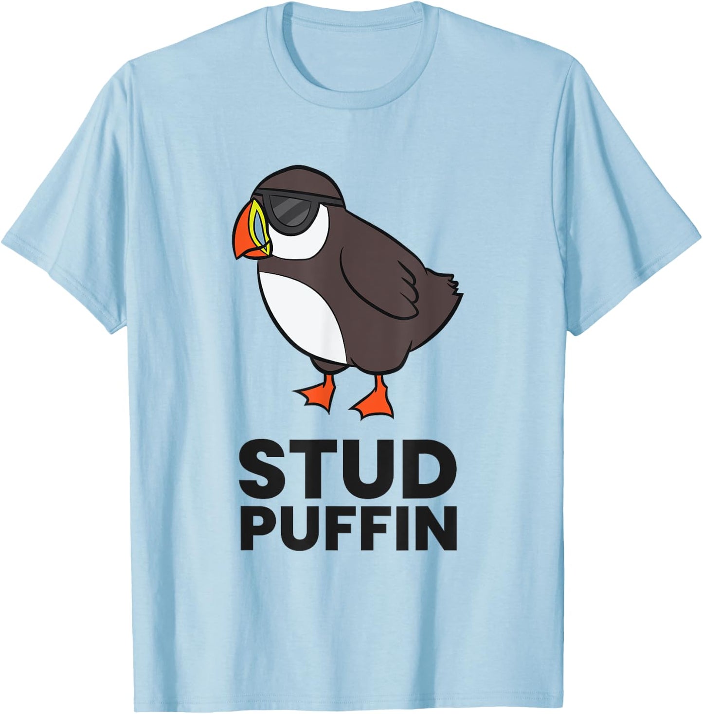 Stud Puffin Seabird Stuf Muffin Iceland Puffin Bird T-Shirt - T-Shirt | Light Blue