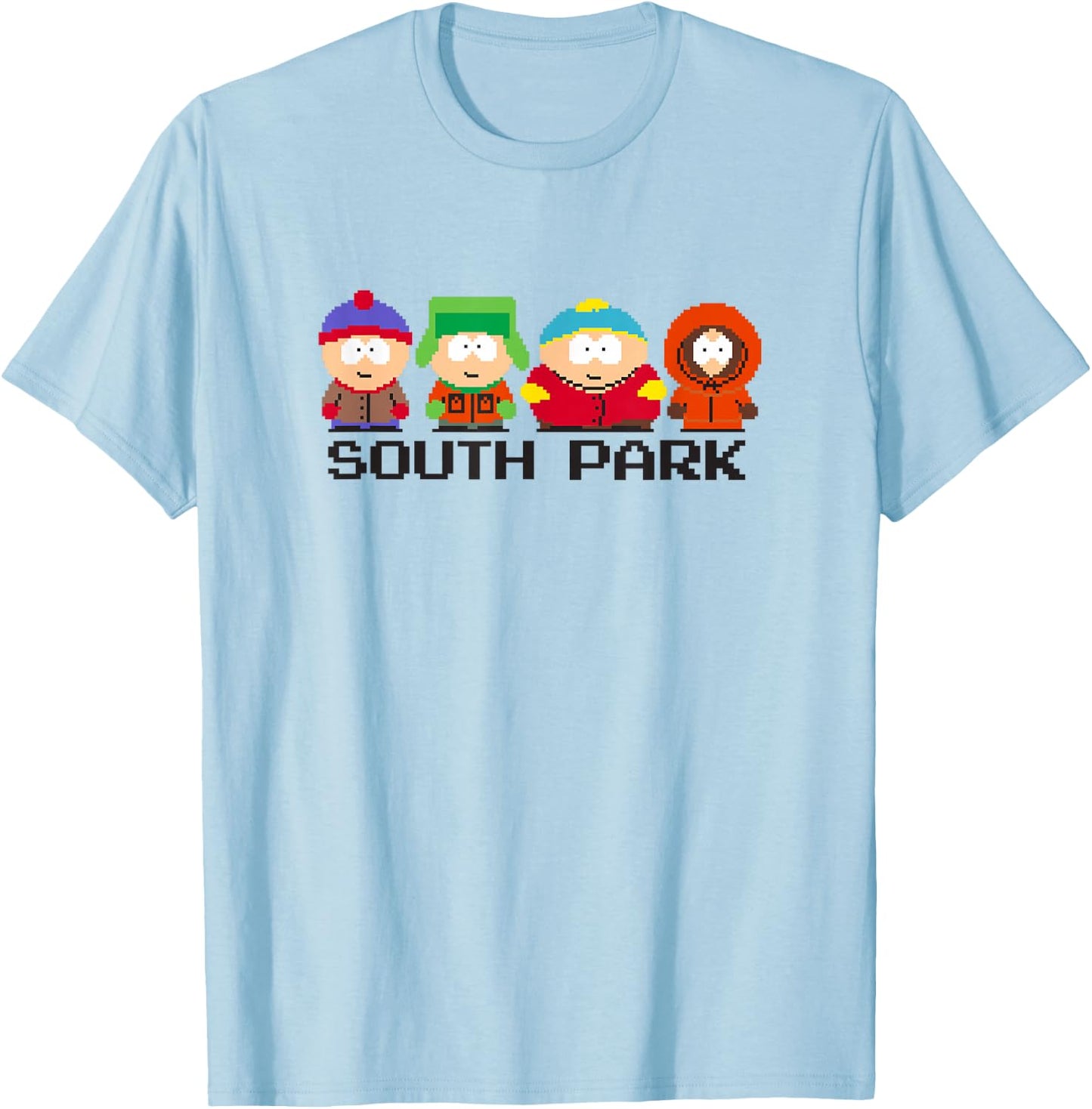 8 Bit South Park T-Shirt - T-Shirt | Light Blue