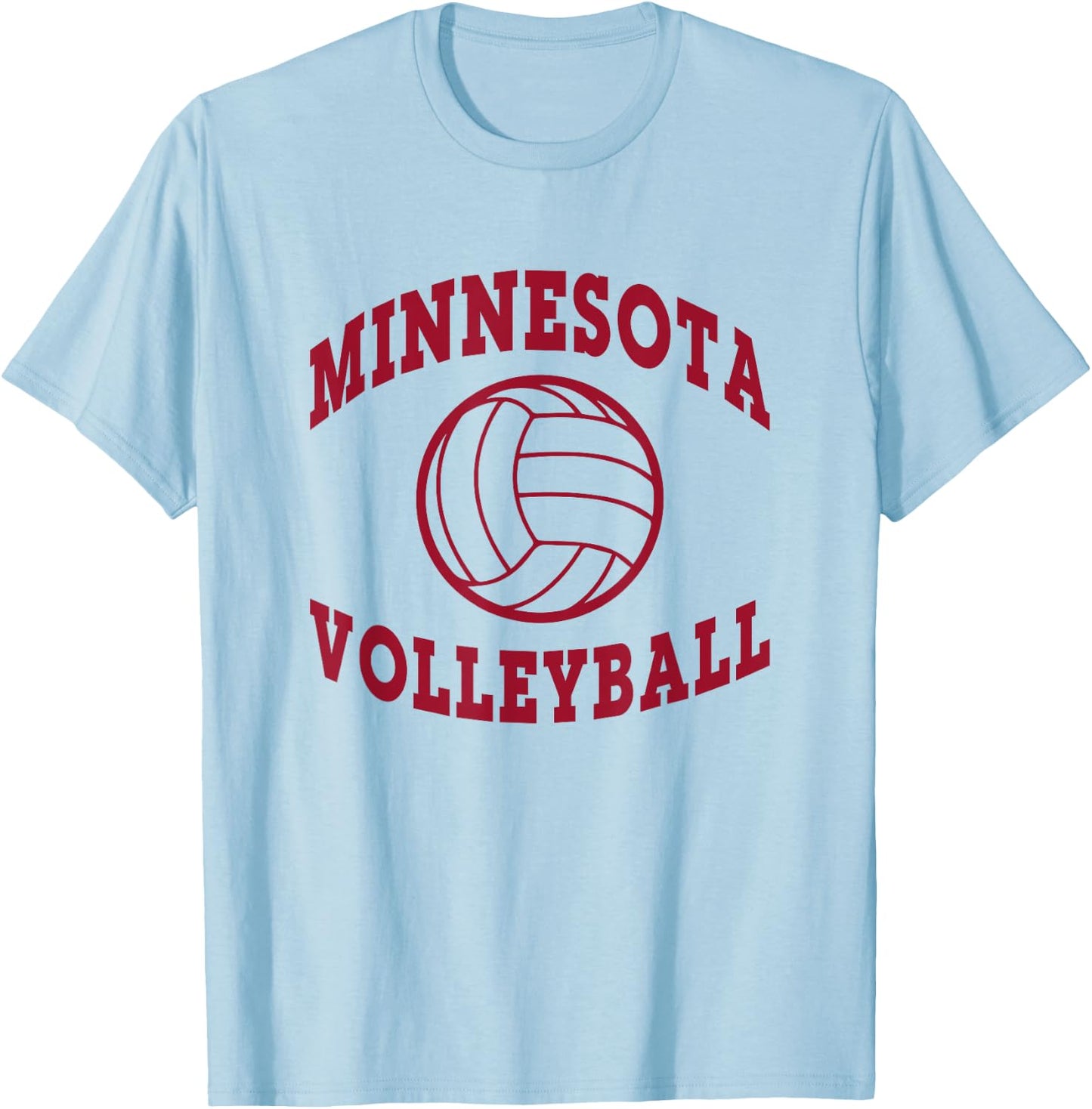 Minnesota Volleyball Deez -Adults Grey Small Volleyball T-Shirt - T-Shirt | Light Blue