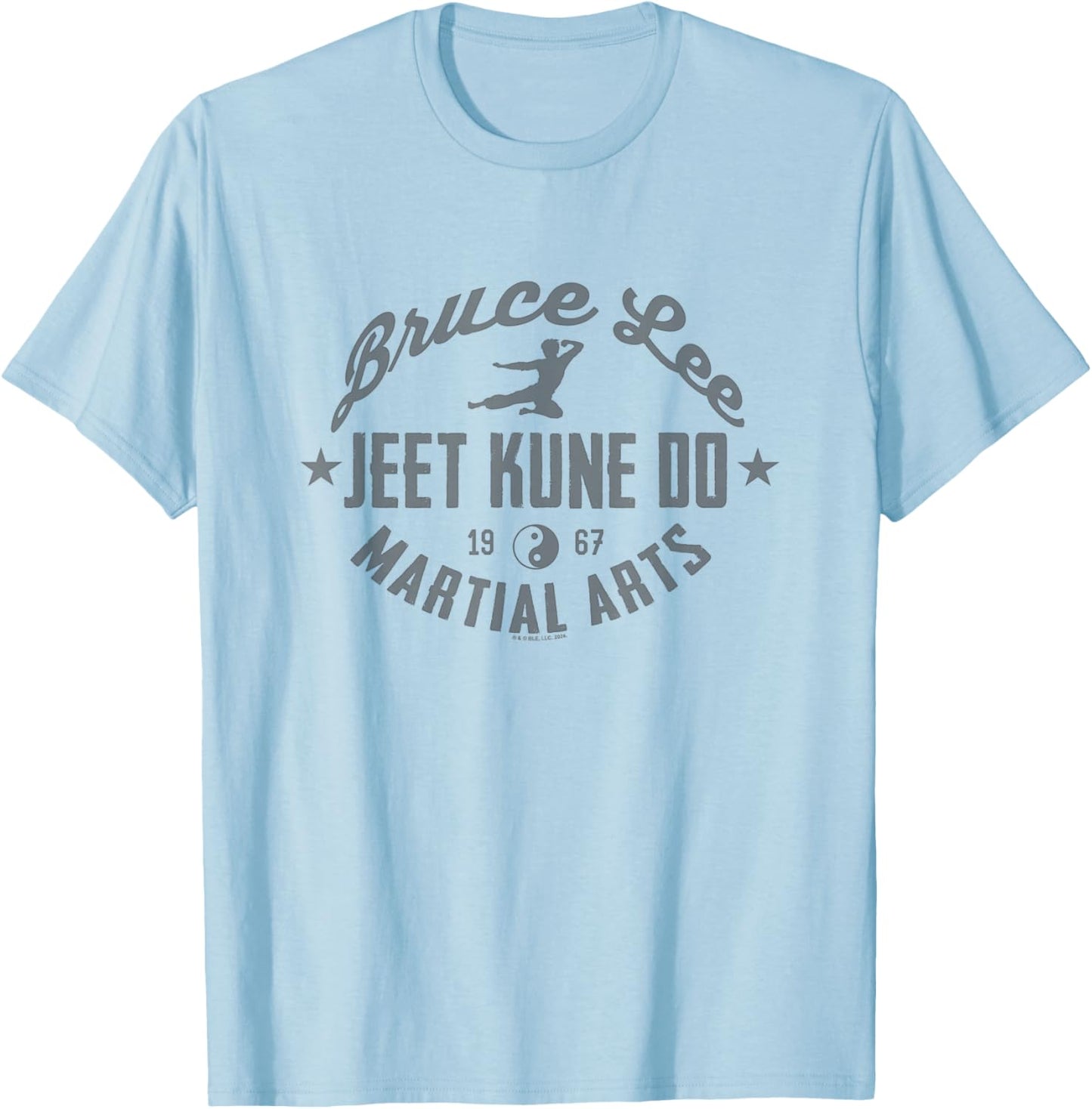 Bruce Lee Jeet Kune Do Martial Arts 1967 Vintage Logo T-Shirt - T-Shirt | Light Blue
