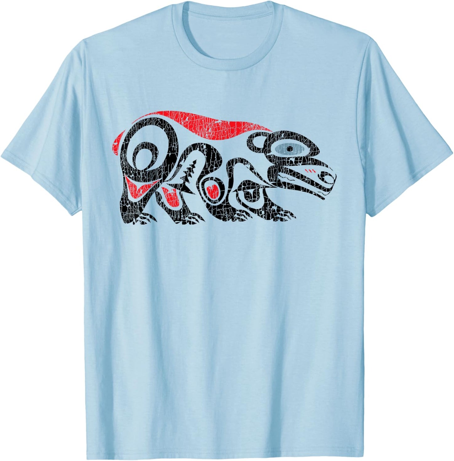 Alaska Native American Art Tlingit Tribal Bear vintage T-Shirt - T-Shirt | Light Blue