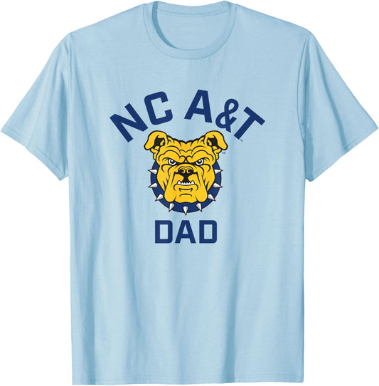 North Carolina A&T State University Aggies Arched Dad T-Shirt - T-Shirt | Light Blue