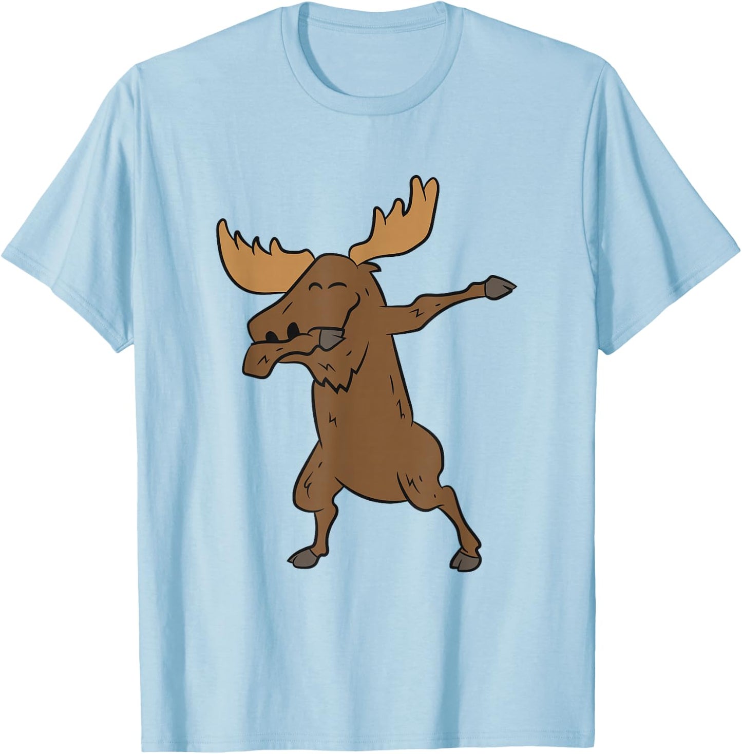 Dabing Moose Funny Canadian Moose T-Shirt - T-Shirt | Light Blue