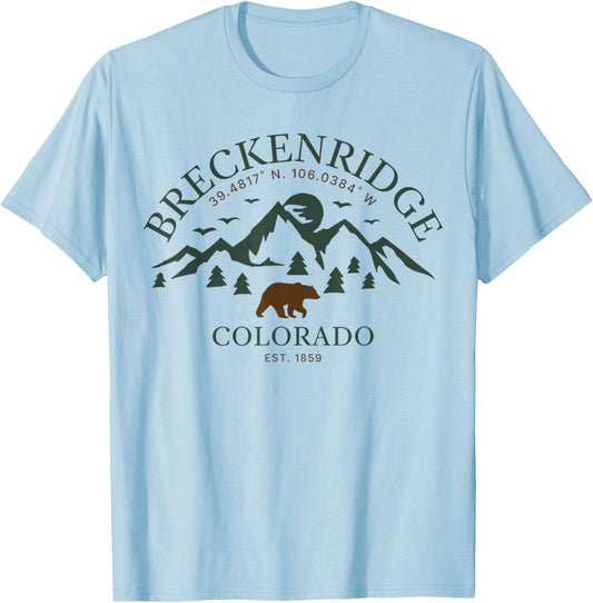 Breckenridge Colorado T-Shirt - T-Shirt | Light Blue