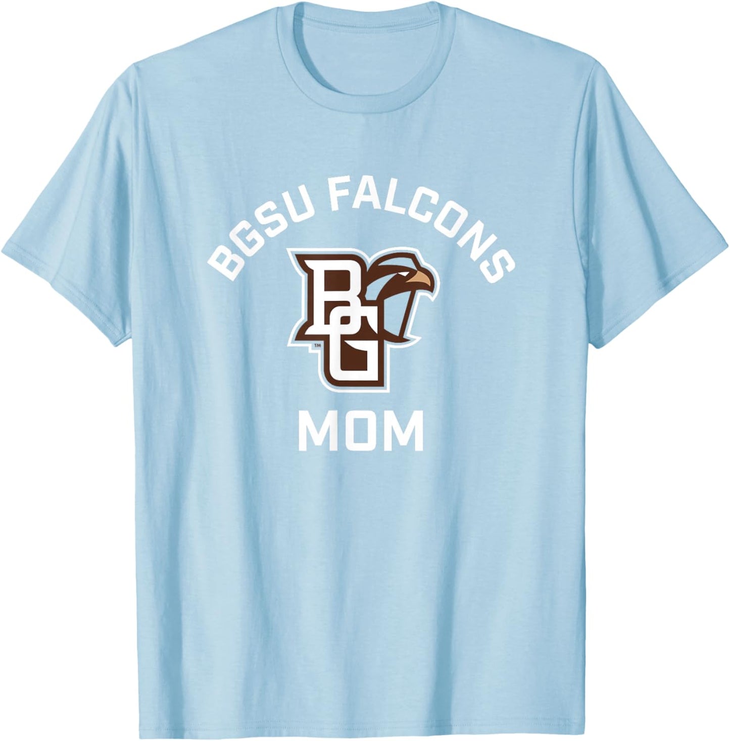 Bowling Green BGSU Falcons Arched Mom T-Shirt - T-Shirt | Light Blue