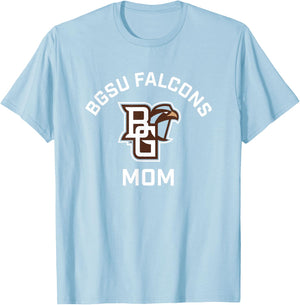 Bowling Green BGSU Falcons Arched Mom T-Shirt - T-Shirt | Light Blue